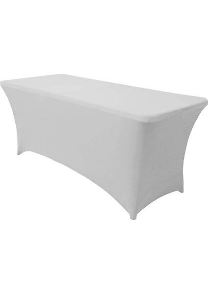 Beyaz 6ft 2 Adet Dondu Streç Masa Örtüsü Dikdörtgen Eğitim Streç Masa Örtüsü Ziyafet İçin Caı1439 (Yurt Dışından)