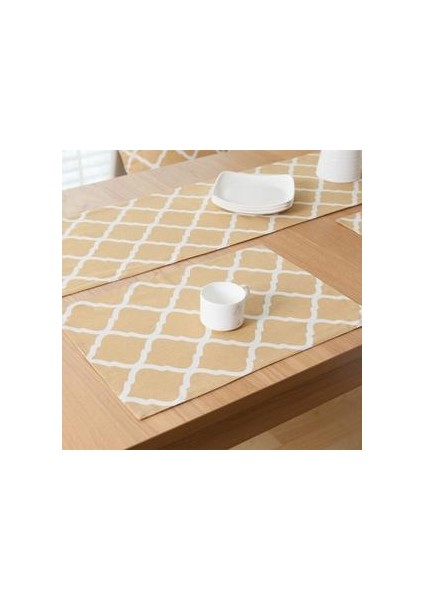4 Adet Sarı Yemek Masası Bez Yalıtımlı Kahve Fincanı Mutfak Bireysel Masa (32 * 45 Cm) (Yurt Dışından)