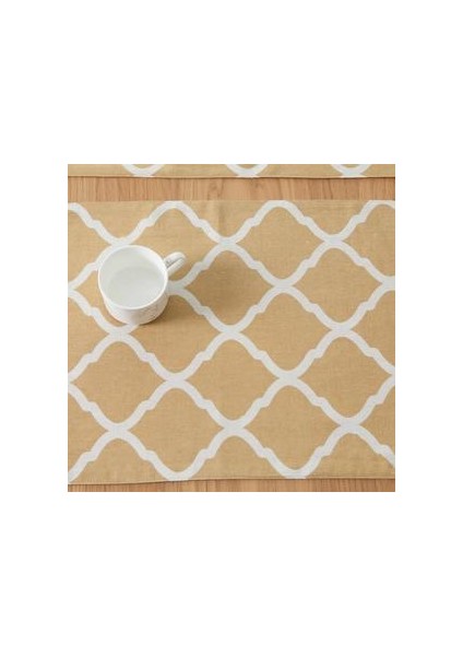 4 Adet Sarı Yemek Masası Bez Yalıtımlı Kahve Fincanı Mutfak Bireysel Masa (32 * 45 Cm) (Yurt Dışından)