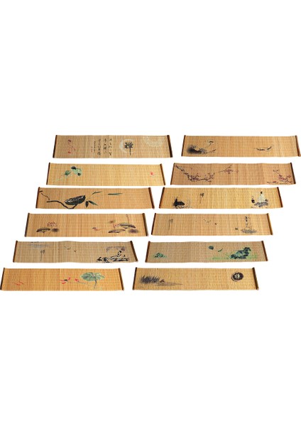 Baskı Bambu Çay Mat Zen Masa Koşucu Çaydanlık Çay Töreni Lotus # 1 (Yurt Dışından) indirimleri