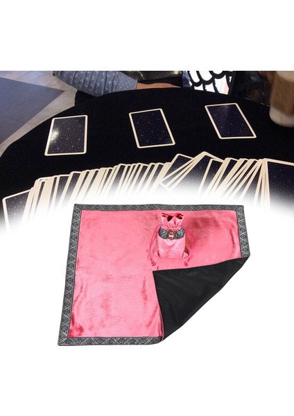 26 "X 26 Tarot Masa Örtüsü Çanta Sunak Kehanet Kartları Kare Bez Pembe + Masa Örtüsü (Yurt Dışından) modelleri