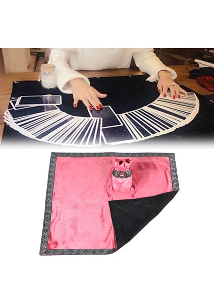 26 "X 26 Tarot Masa Örtüsü Çanta Sunak Kehanet Kartları Kare Bez Pembe + Masa Örtüsü (Yurt Dışından) indirimleri
