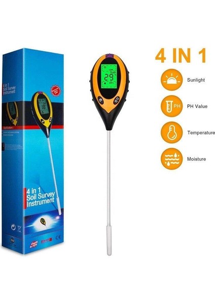 Hıye T-401 4in1 Ph Işık Sıcaklığı Nem Toprak Ph Ölçer