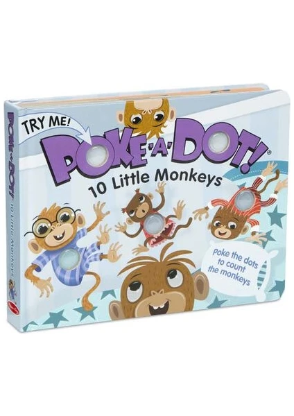 Poke-A-Dot Interaktif Kitap - 10 Little Monkeys