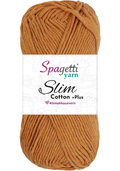 Spagettiyarn Slim Cotton Plus Hardal Sarı El Örgü Ipliği