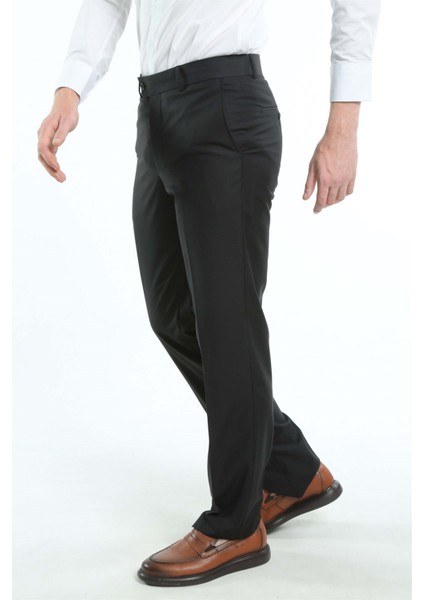 Intersivin Klasik Kesim Siyah Erkek Kumaş Pantolon modelleri