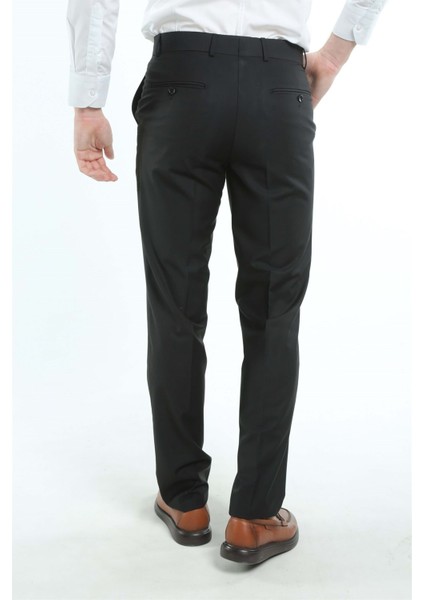 Intersivin Klasik Kesim Siyah Erkek Kumaş Pantolon fırsatları
