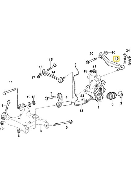 Bmw Uyumlu E60 Frow Arka Sol Rotilli Kol Oem No 33326777425