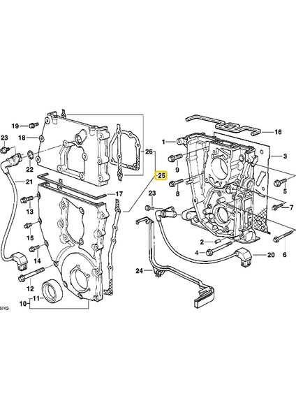 Bmw Uyumlu E34 E36 E46 ve Z3 M43 Motor Ön Kapak Contası 11141743033 fiyatları