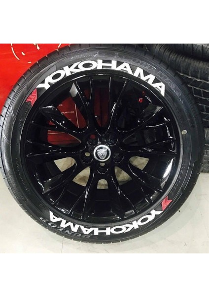 Yokohama Beyaz Kalıcı Lastik Yazısı Yokohama Sticker 4 Kit