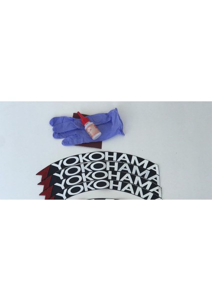 Yokohama Beyaz Kalıcı Lastik Yazısı Yokohama Sticker 4 Kit