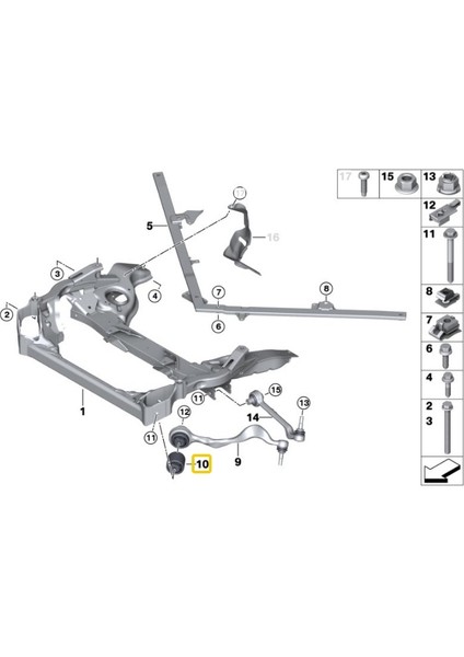 Bmw Uyumlu 1 - 3 -Z4 ve X1 Seri Lemförder Ön Salıncak Burcu 31120393540