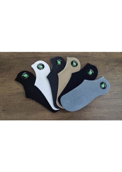 Unisex 6 Çift Bambu Dikişsiz Görünmez Spor Yakkabı Çorabı Sneakers