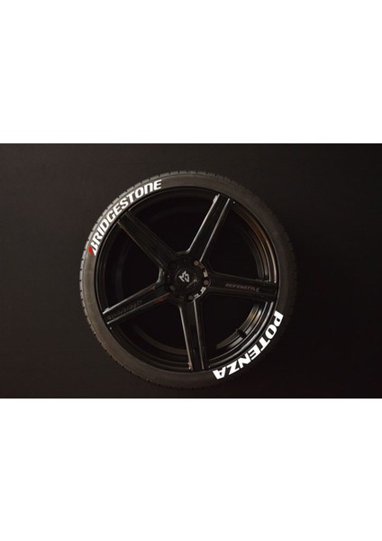 Auto Bridgestone Potenza Beyaz Kalıcı Lastik Yazısı Bridgestone Potenza Sticker 4 Kit