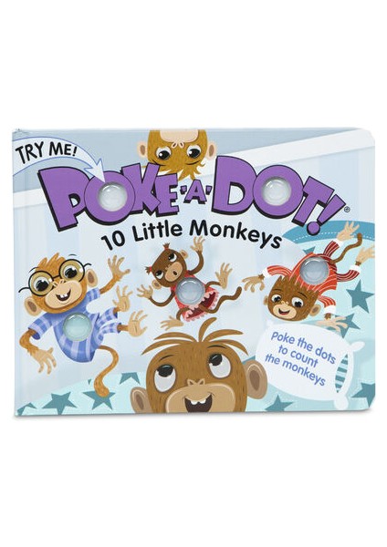 Poke-A-Dot Interaktif Kitap - 10 Little Monkeys