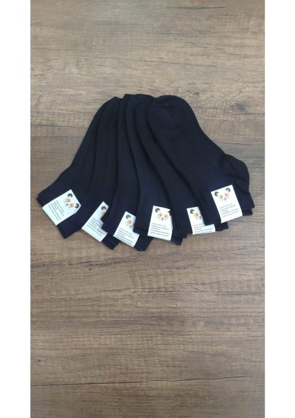 Çocuk 6 Çift Pamuklu Yazlık Siyah Patik Çorap