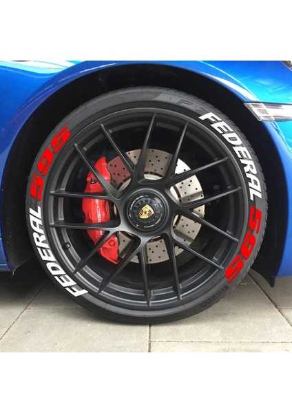 Federal 595 Kırmızı Beyaz Kalıcı Lastik Yazısı Federal 595 Sticker 8 Kit fiyatları