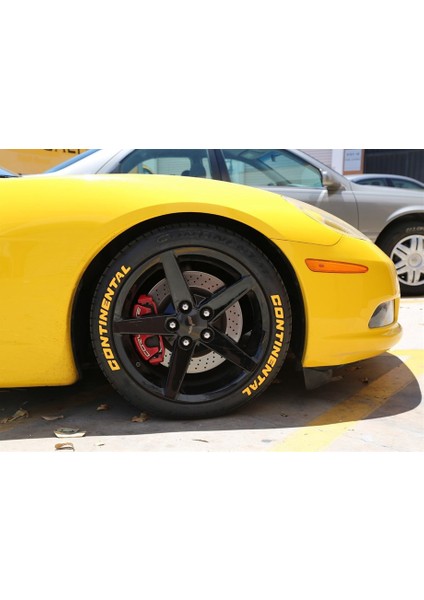 Continental Sarı Kalıcı Lastik Yazısı Continental Sticker 8 Kit Büyük Boy