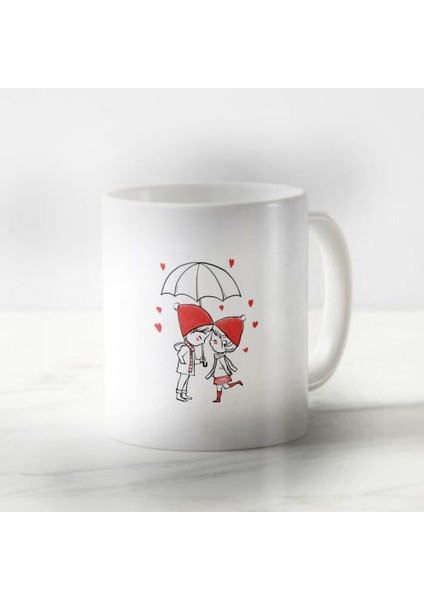 Sevgiliye Özel Romantik Çift Harika Kupa Tasarımı