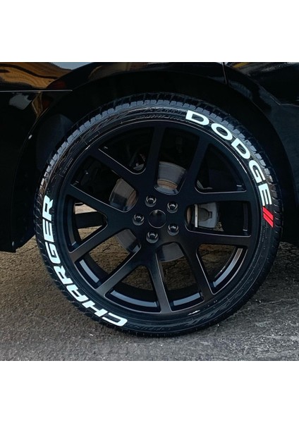 Auto Dodge Charger Beyaz Kalıcı Lastik Yazısı Dodge Charger Sticker 4 Kit modelleri