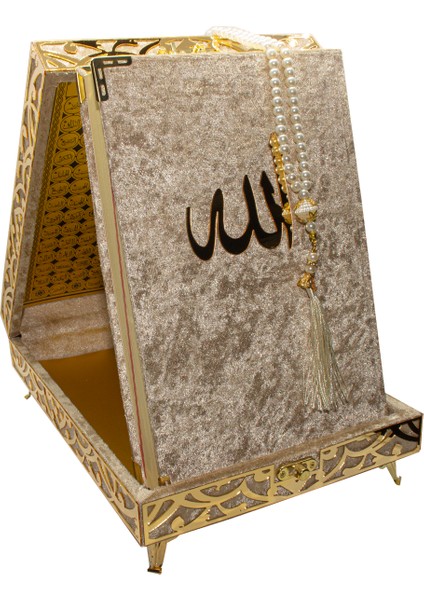 Kadife Plaket Kuran ve Kabı 9401-C03