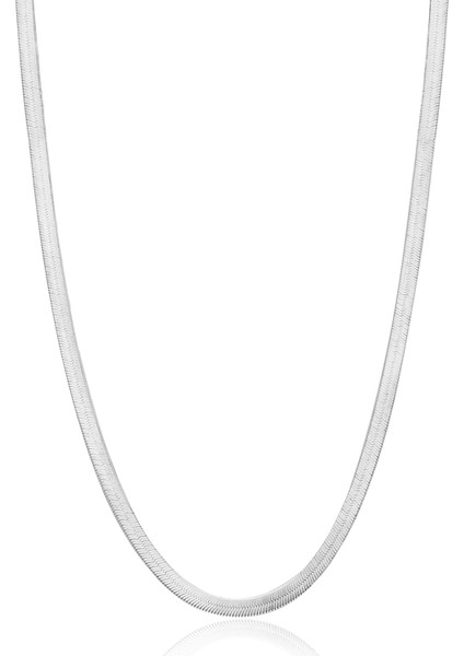 925 Ayar Gümüş Italyan Ezme Model Zincir