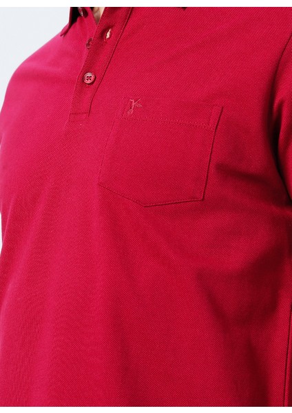 Polo Yaka Düz Bordo Erkek Polo T-Shirt Nobro K Ceplı indirimleri
