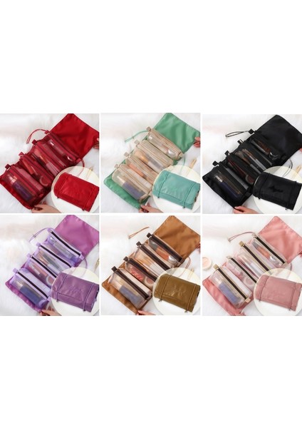 4'ü 1 Arada Trav Taşınabilir Su Geçirmez Kozmetik Çanta Khaki (Yurt Dışından) fiyatları