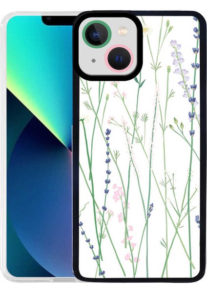 Apple iPhone 13 Kapak Kamera Korumalı Çiçek Desenli Ultra Ince Silikon Kılıf