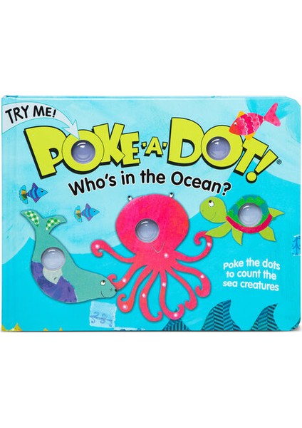 Melissa & Doug Melissa And Doug Poke-a-dot - Who's In The Ocean, Okul Öncesi Aktivite Eğitici Pop It Kitap 3 Yaş MP37436