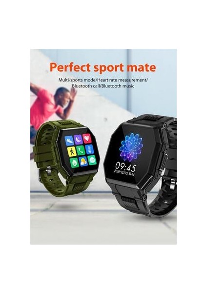 Man Spor Uyku Spor Izci Bluetooth Çağrı Müzik Oynat Heart Hızı Monitörü Kadın Android Ios Akıllı Saat (Yurt Dışından)