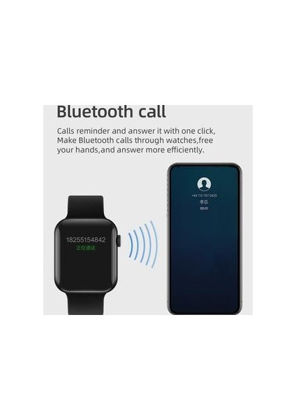 Bluetooth Çağrı Kadın Spor Izci Kalp Hızı Tam Dokunmatik Erkek Spor Akıllı Saat (Yurt Dışından)