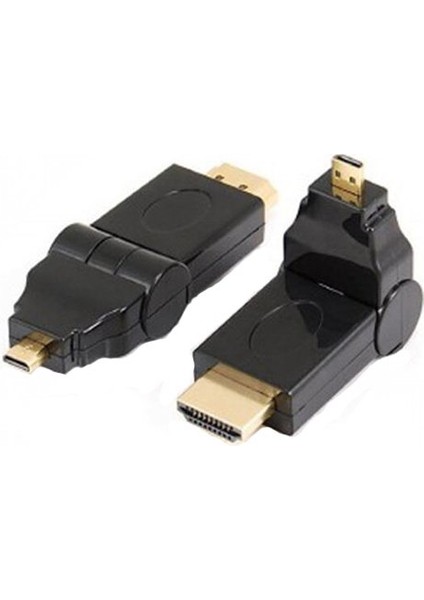 Mavi Ay Bilişim Micro HDMI Erkek To HDMI Erkek 180 Derece Dönebilen Dönüştürücü