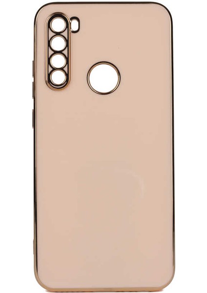 Casestreet Xiaomi Redmi Note 8 Kılıf Bark Parlak Silikon Renkli Kenarları Rose Bronz