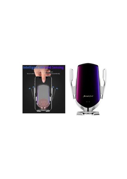 Qi Kablosuz Araç Şarj Oto Sıkma Telefon Tutucu iPhone x / 8 / 8p / Xr / Xs Için Telefon Tutucular ve duruş (Yurt Dışından)