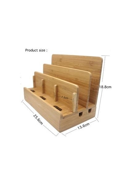 Çok Fonksiyonlu Doğal Bambu Ahşap Şarj Istasyonu Şarj Dock Cradle Standı Tutucu Saklama Kutusu iPhone 5 6 S 7 Artı iPad Mac Için Telefon Tutucu ve duruş (Yurt Dışından)