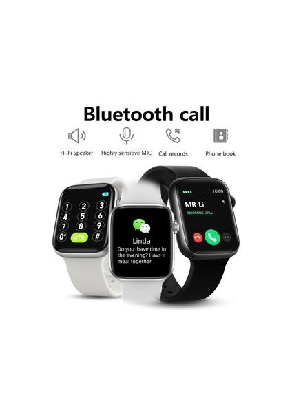 1.75 Inç Ekran Bluetooth Çağrı Uyku / Kalp Hızı Monitörü Ios Android Için Akıllı Saat (Yurt Dışından)