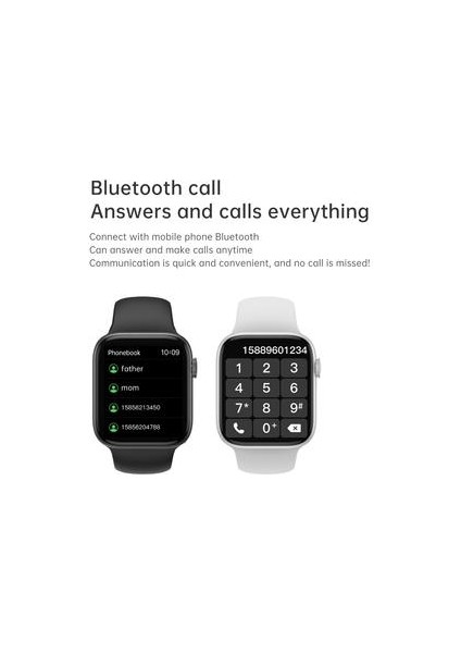 Smart Watchserie Dials Android Ios 1.72 Inç Bluetooth Arama Akıllı Saat (Yurt Dışından)