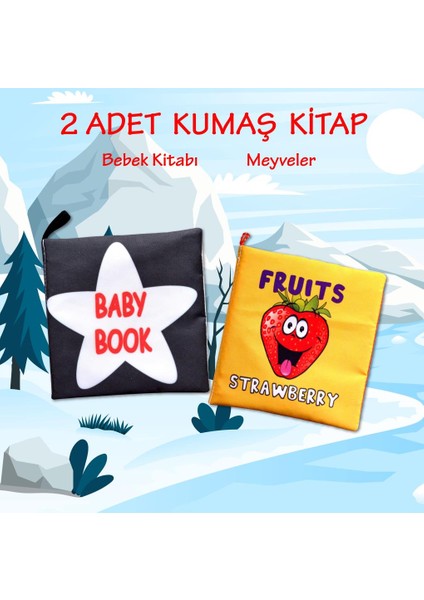 2 Kitap Tox Ingilizce Siyah-Beyaz Bebek ve Kumaş Sessiz Kitap E136 E126 - Bez Kitap , Eğitici Oyuncak , Yumuşak ve Hışırtılı fiyatları