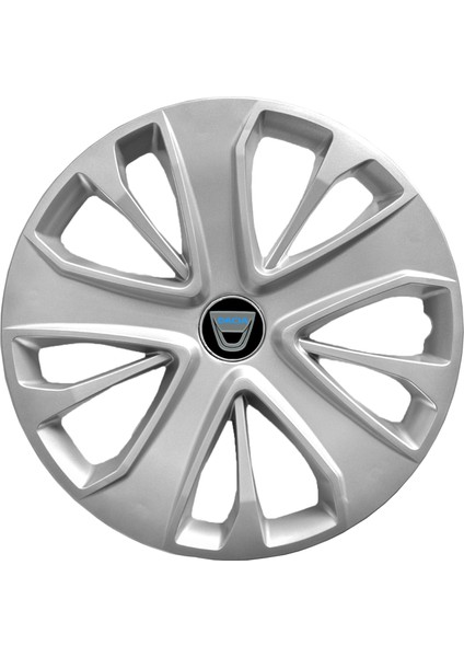 Dacia Logan 15 Inç Uyumlu Jant Kapağı Amblemli Gri 4'lü Takım 138