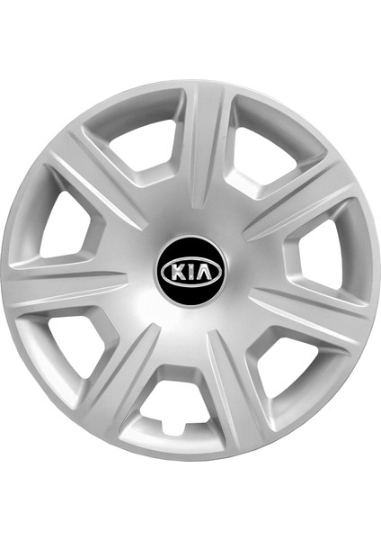 Kia Shuma 15 Inç Jant Kapağı Amblemli Gri 4'lü Set 142