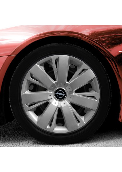 Opel Meriva 15 Inç Uyumlu Jant Kapağı Amblemli Gri 4 Adet 1 Takım 114