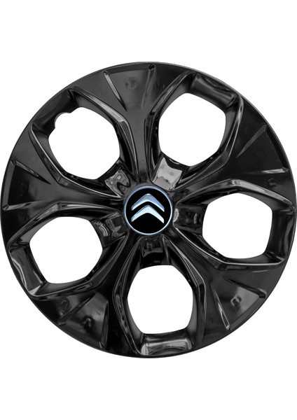 Citroen Ax 14 Inç Uyumlu Jant Kapağı Amblemli Piano Black 4 Adet 1 Takım 211
