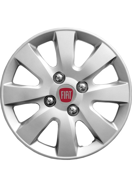 Fiat Uno 14 Inç Uyumlu Jant Kapağı Amblemli Gri 4 Adet 1 Takım 137