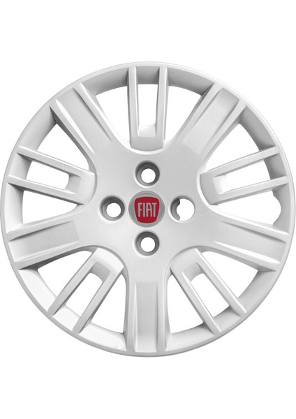 Fiat Doblo 15 Inç Jant Kapağı Amblemli Gri 4'lü Set 146