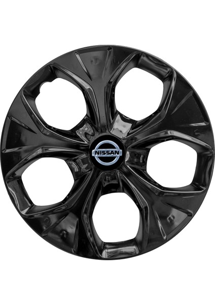 Nissan Sunny 15 Inç Uyumlu Jant Kapağı Amblemli Piano Black 4 Adet 1 Takım 212