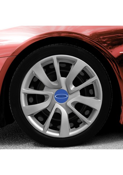 Ford Fiesta Van 15 Inç Jant Kapağı Amblemli Gri 4'lü Takım 101