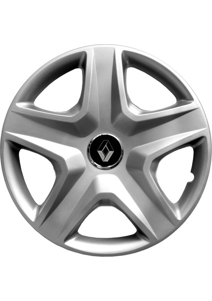Renault Megane 1 15 Inç Jant Kapağı Amblemli Gri 4'lü Set 119