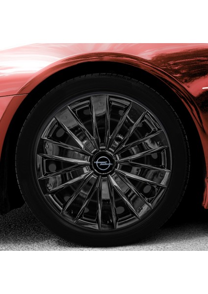 Opel Movano 16 Inç Jant Kapağı Amblemli Piano Black 4'lü Set 213