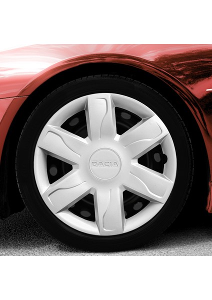 Dacia Lodgy 15 Inç Jant Kapağı Amblemli Gri 4'lü Set 152